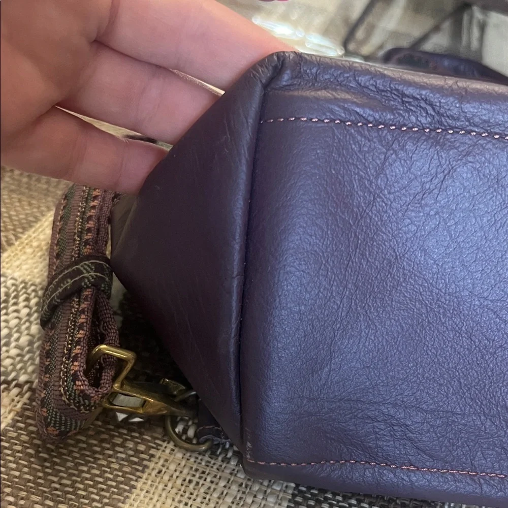 Purple and tapestry mini Backpack